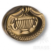 2490.0055.R.001 Ручка кольцо на подложке классика, античная бронза
