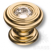 9952-100 Ручка кнопка с кристаллом Swarovski эксклюзивная коллекция, глянцевое золото