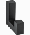 КРЮЧОК мебельный 1-рожковый "GTV" WZ-K2201-CZ (черный матовый)